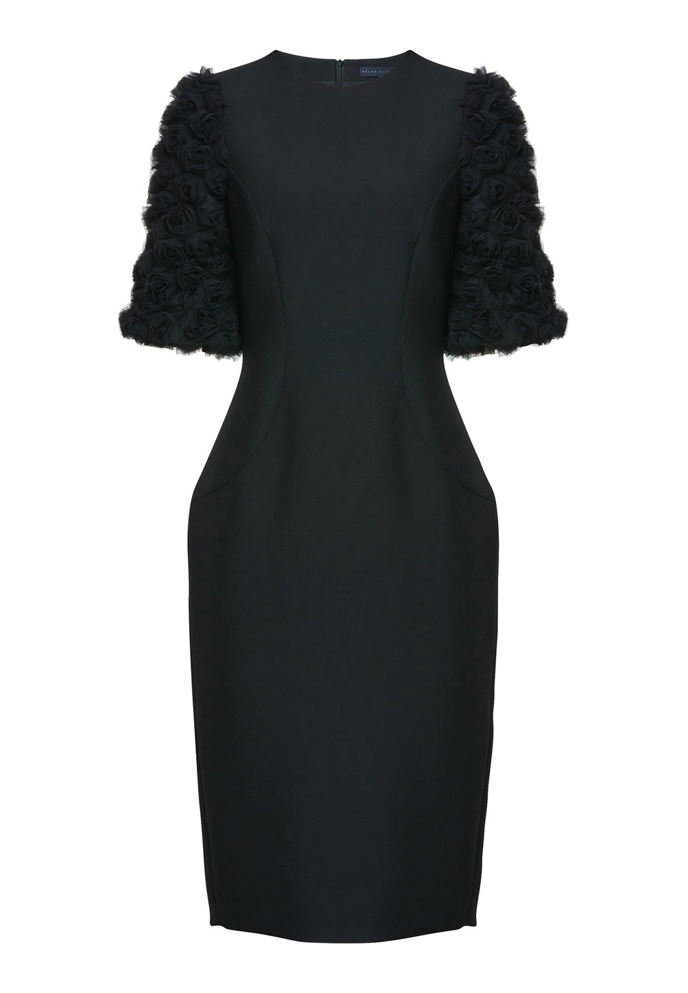 Title: The Stylish and Timeless Look of a Black Tie Dress with Geometric Patterns