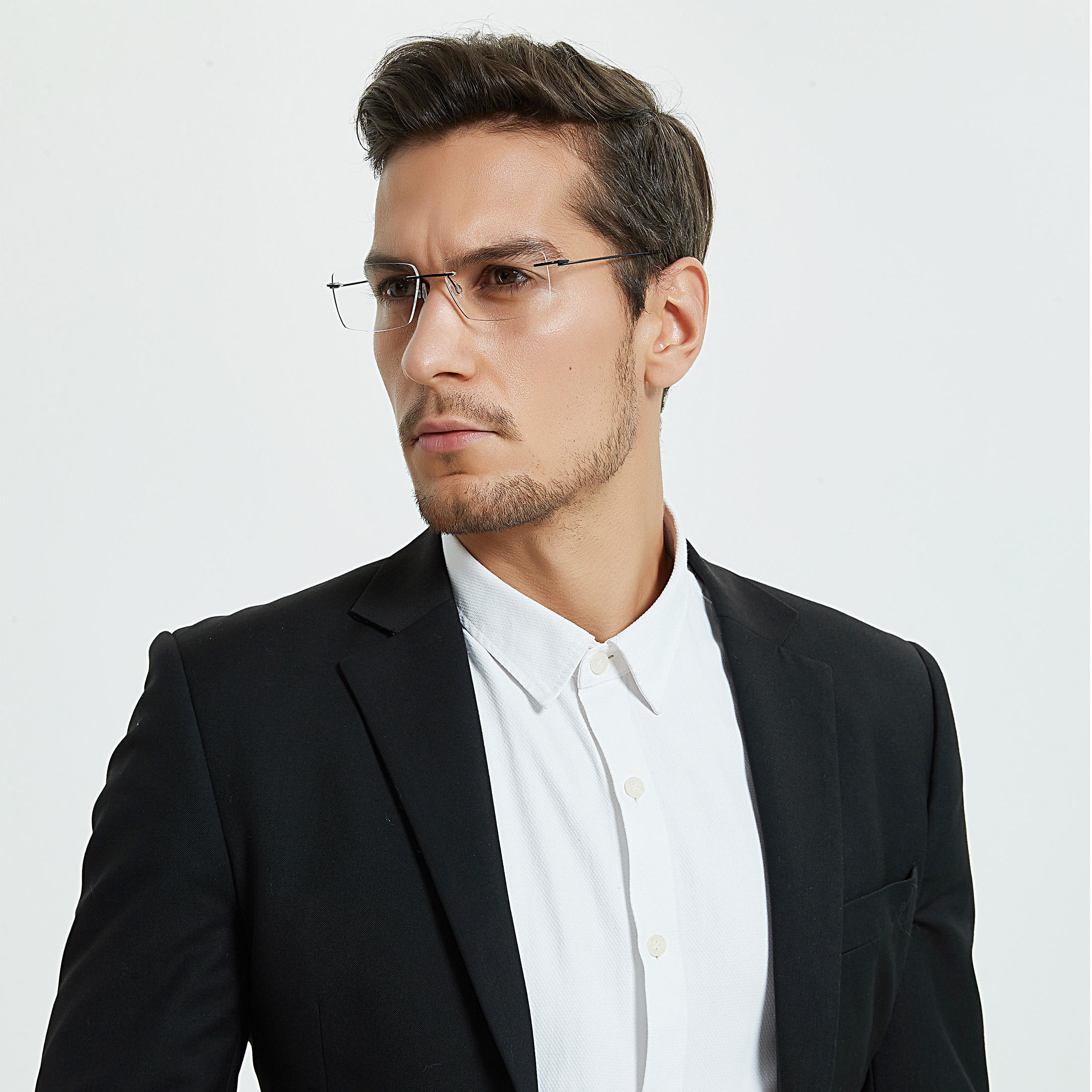 The Elegance of Glasses, Suit, and Tie