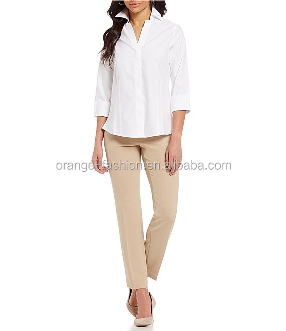 Title: A Glimpse of White Collar Office Fashion: images of womens white blouse and tie combinations