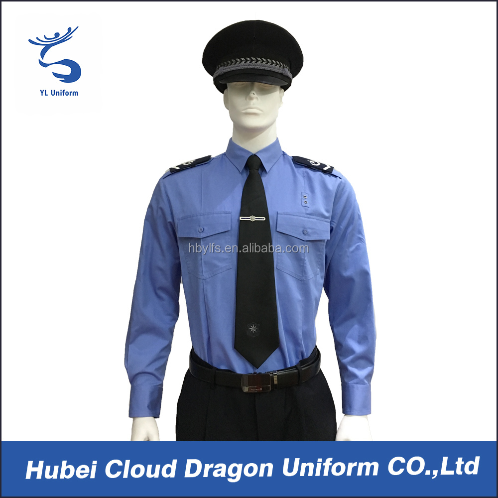 Lace-up Mens Blue Traffic Police Uniform