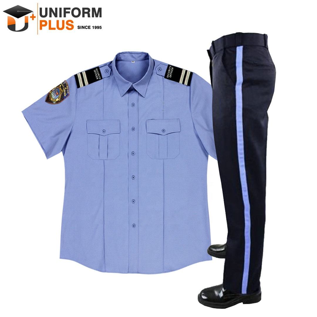 Lace-up Mens Blue Traffic Police Uniform