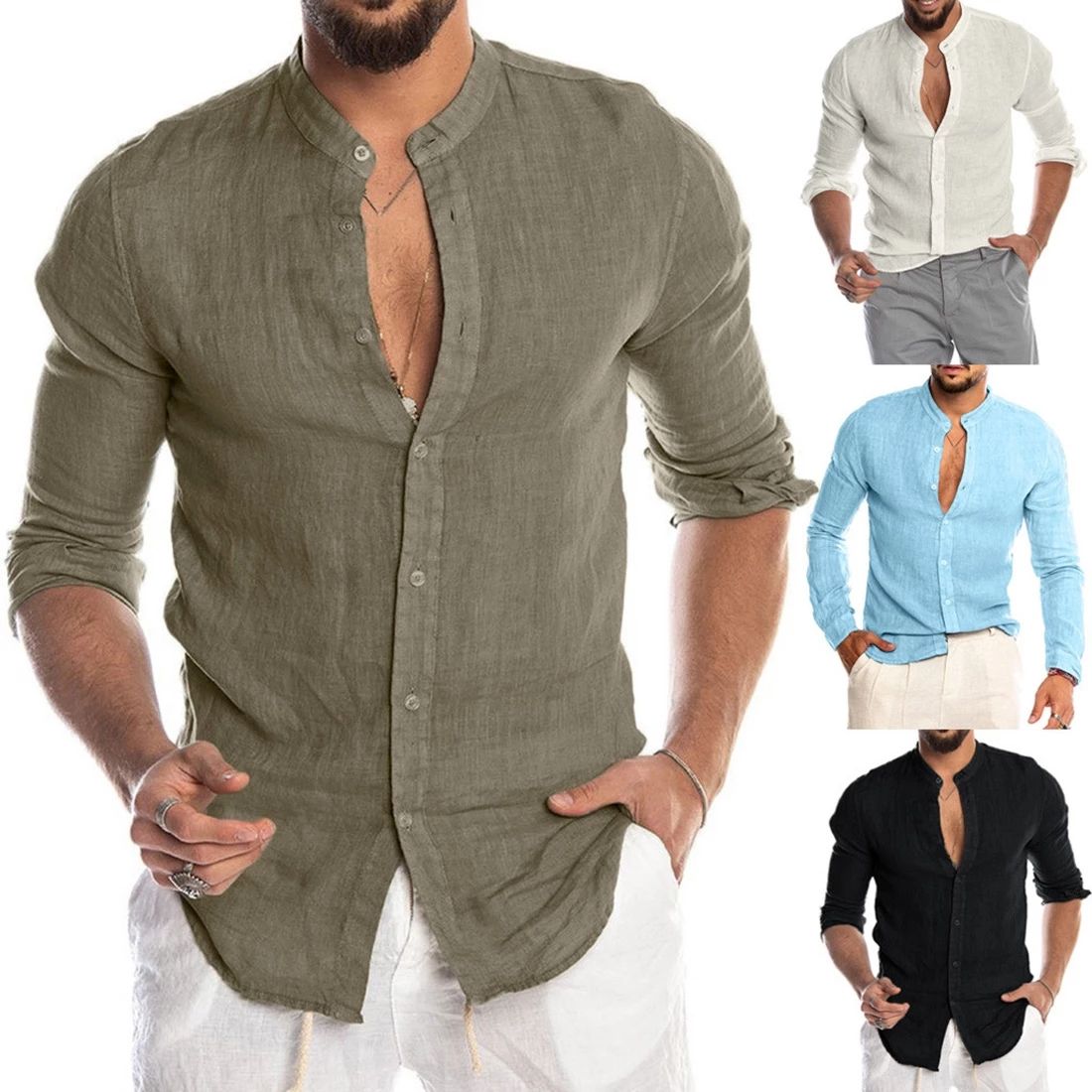 Classically Stylish: A Guide to Mens Cuban Tie Neck Shirt Outfits