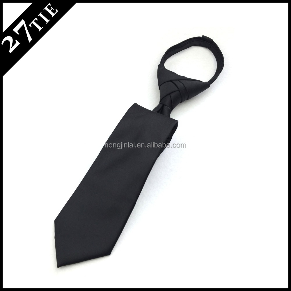 Zipper Tie Black