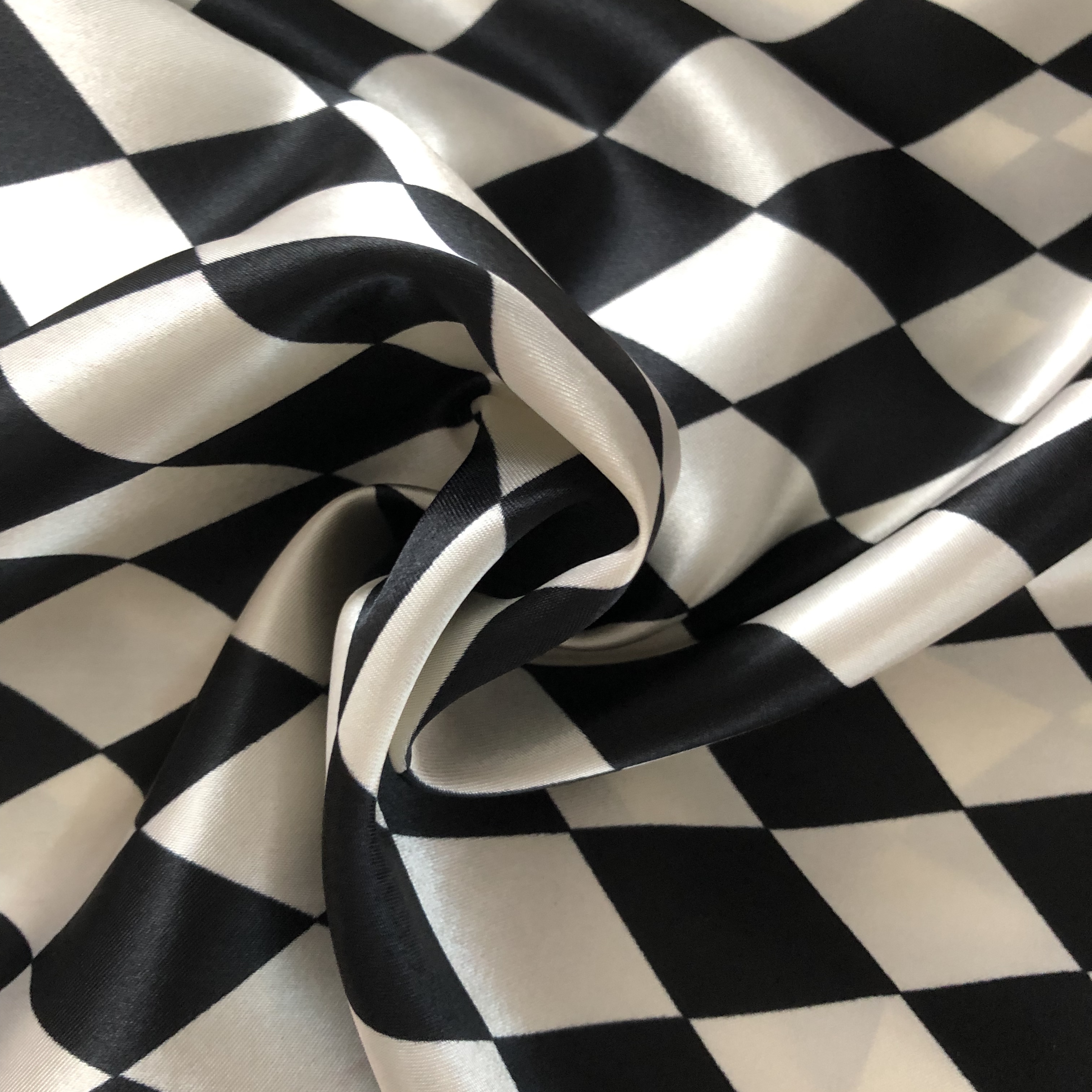 Customized Tie with Black and White Pattern