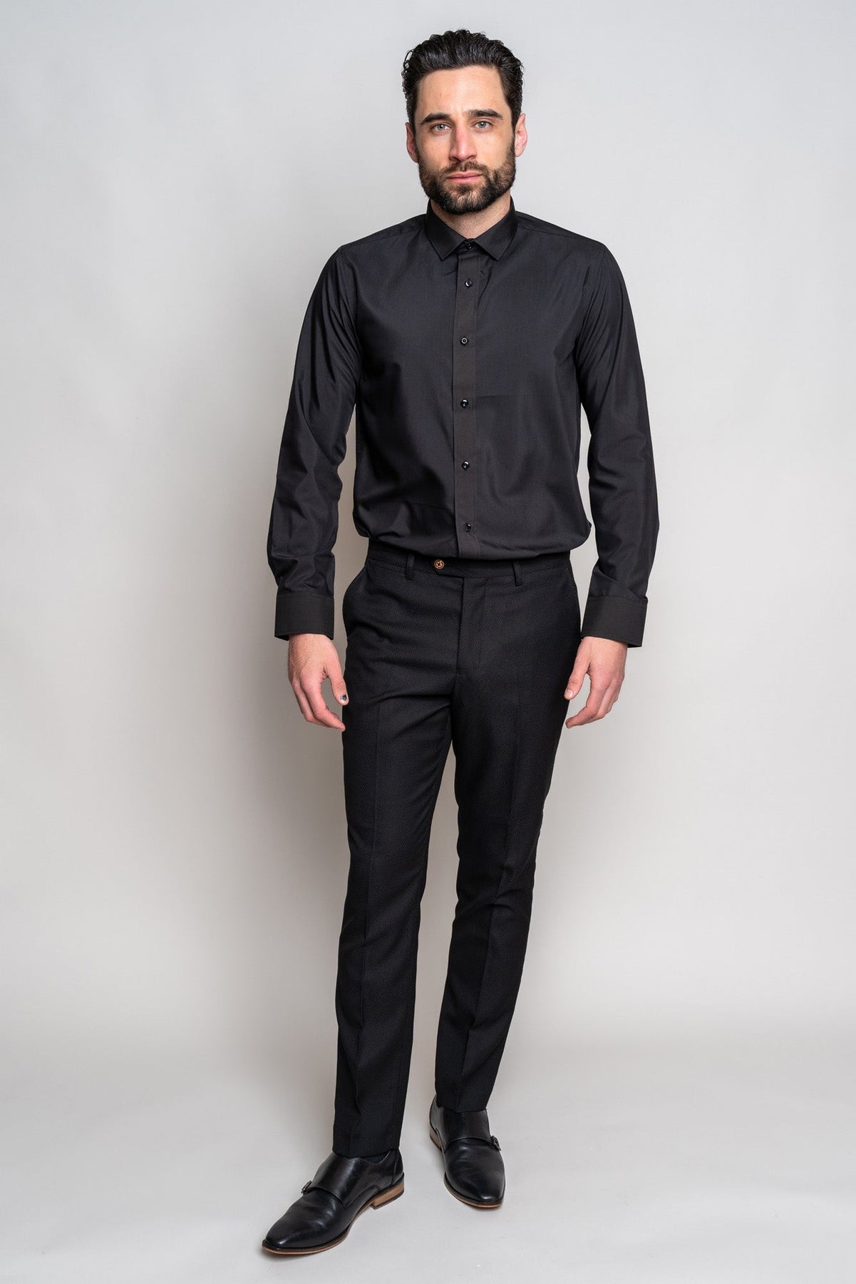 The charm of Black Shirt and Tie for Men