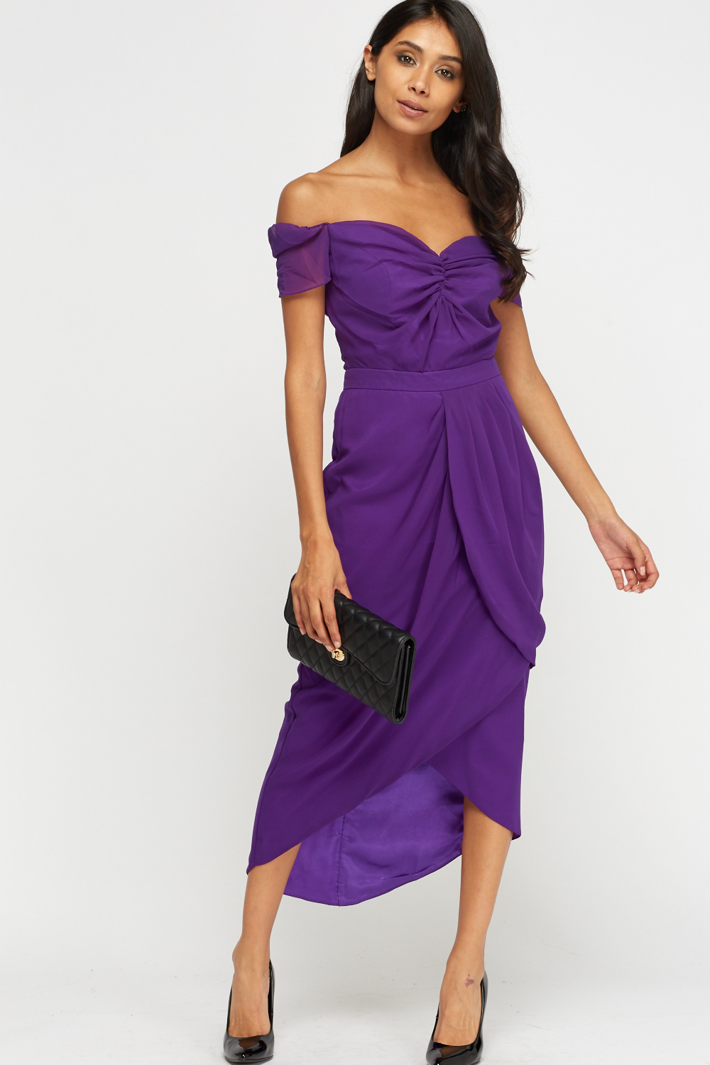 Purple Tie Graduation Dress for Women