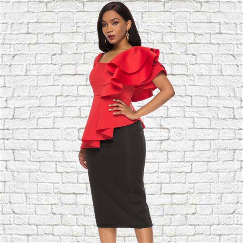 Title: Empowering Elegance: The Timeless Style of a Red Blouse Paired with a Black Tie for Women