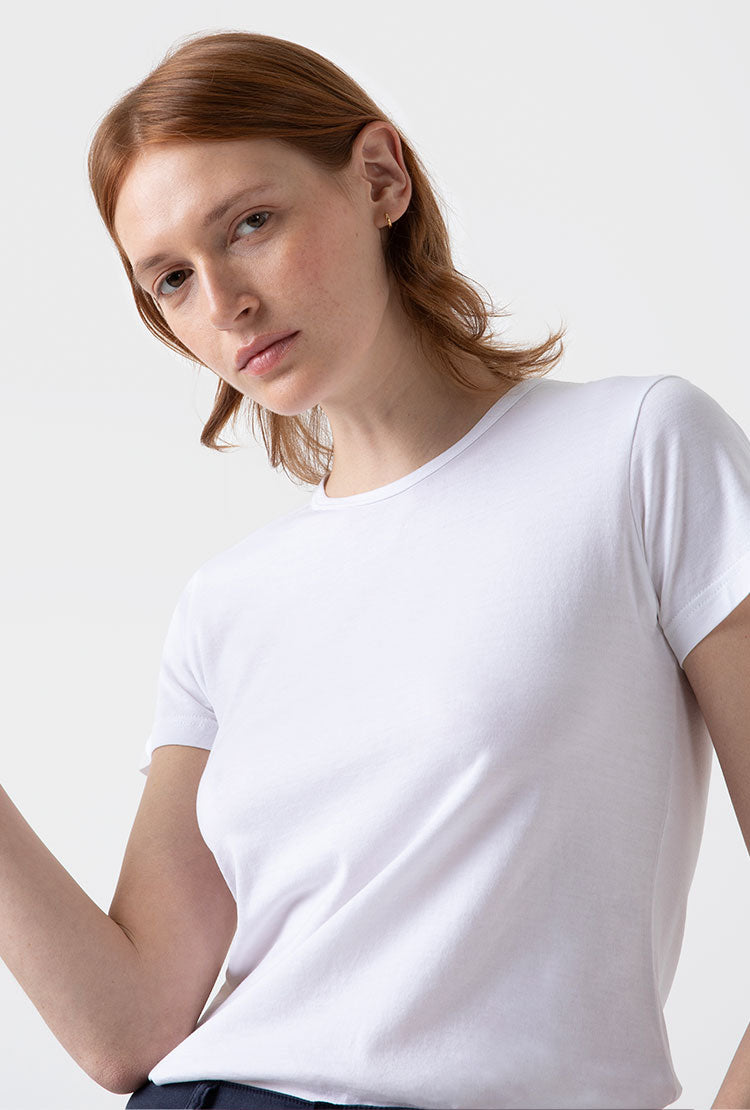 Is There a Tie on a Brand Womens T-Shirt in White?