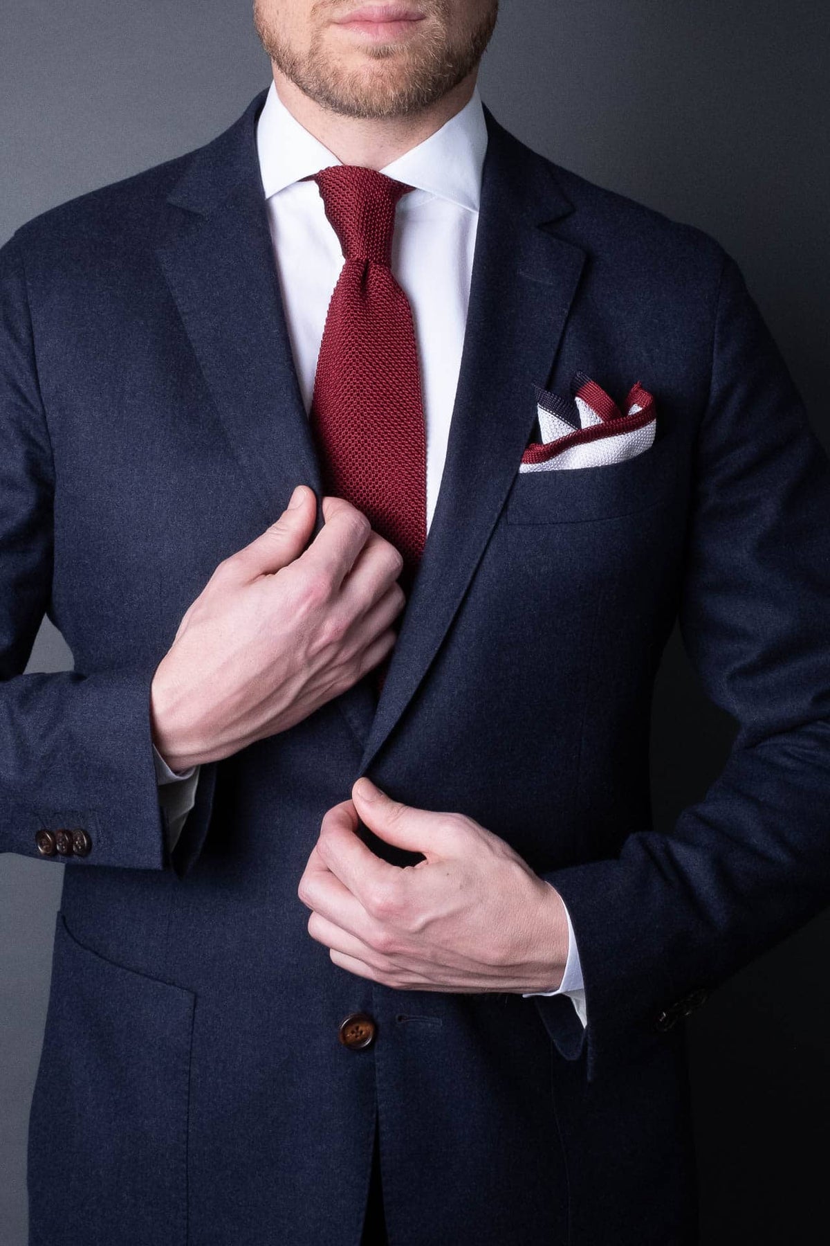 Title: Exploring the Art of Red, Blue, and White Tie Knots: A Visual Guide for Mens Accessories