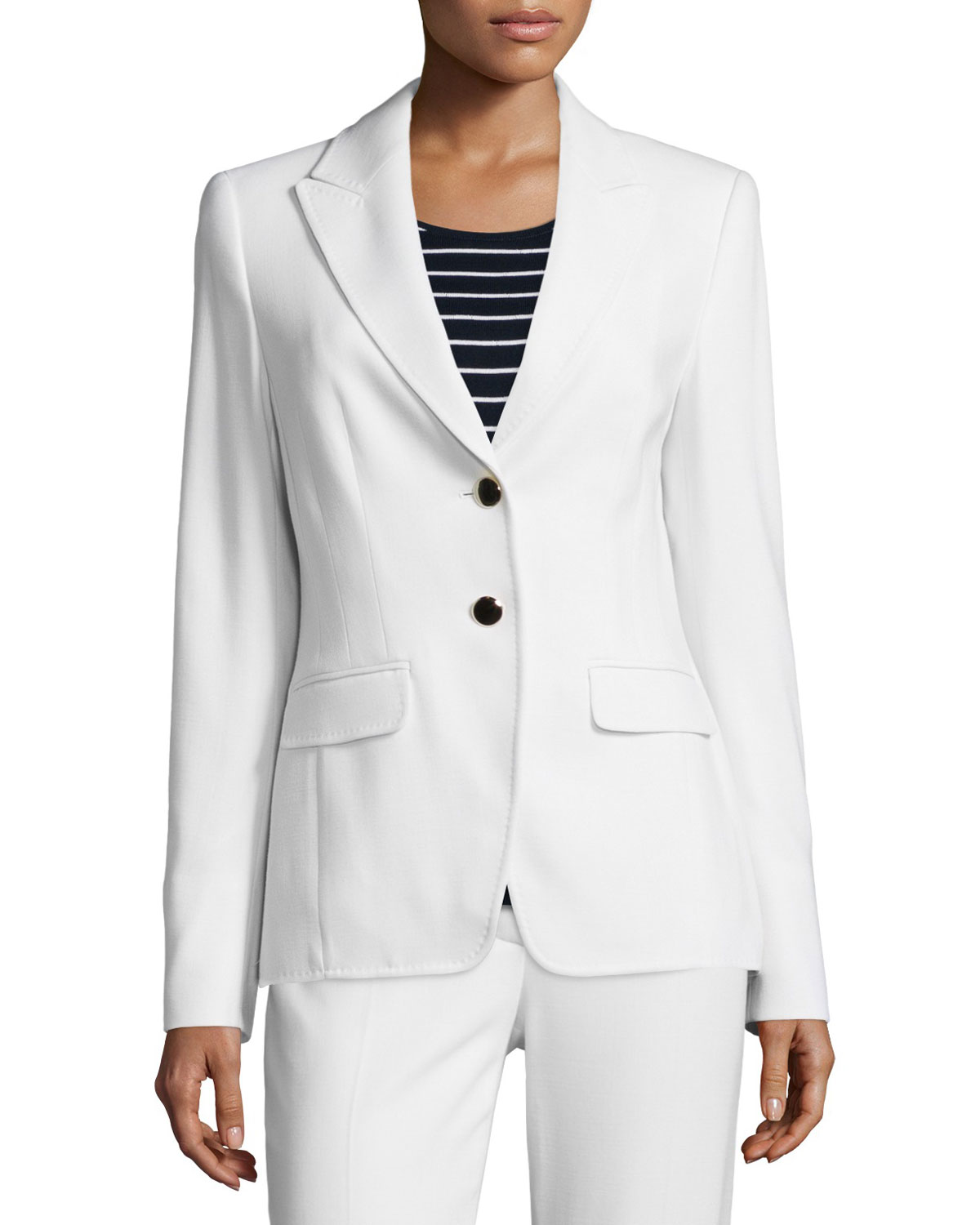 Title: A Glimpse of Ladies White Button-Down Short-Sleeve Collar Tie Suits