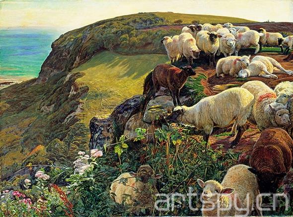 Title: The Idyllic allure of the Sheep-Herding Island Tie