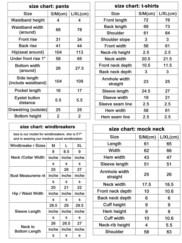 Title: Necktie Size Chart