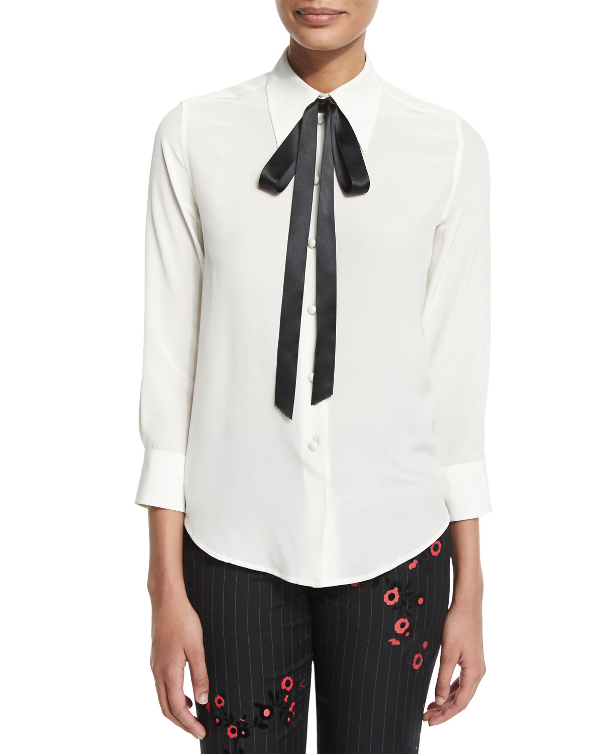 Title: Elevate Your Style with the Perfect Blouse and Ribbon Tie Pair - A Collection of Heart-Shaped Shirts with Ribbon Ties