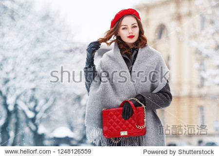 Title: Stylish Red Winter Coat Pairing with a Classic American Tie