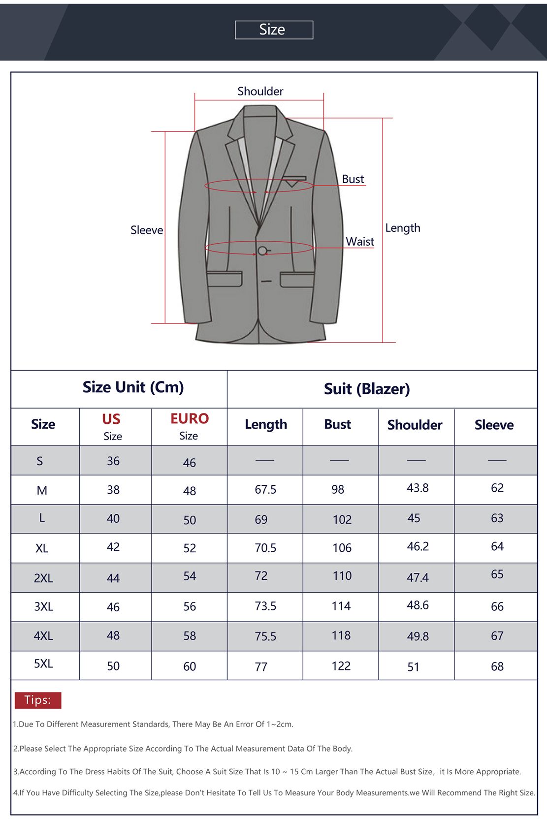 Custom Suit Tie Size Guide