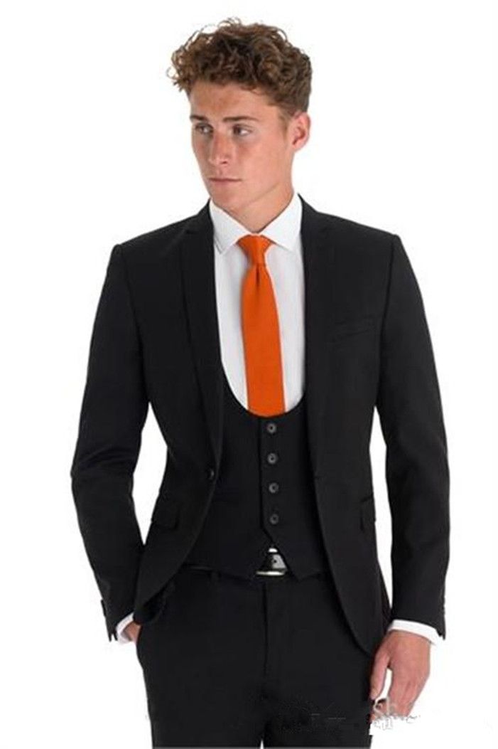 Title: Gentlemens Black Suit and Tie Portfolio: A Visual Delight for the Groomed Man