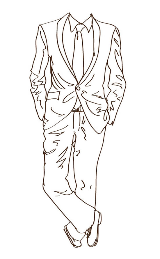 Title: Mastering the Art of Simplified Drawings: Creating a Tuxedo and Tie in Simple Pencil Sketches