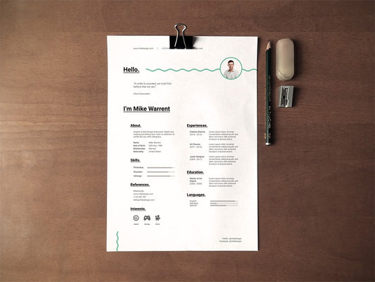 Title: Professional Resume Template for Tie Brand Strategic Planning