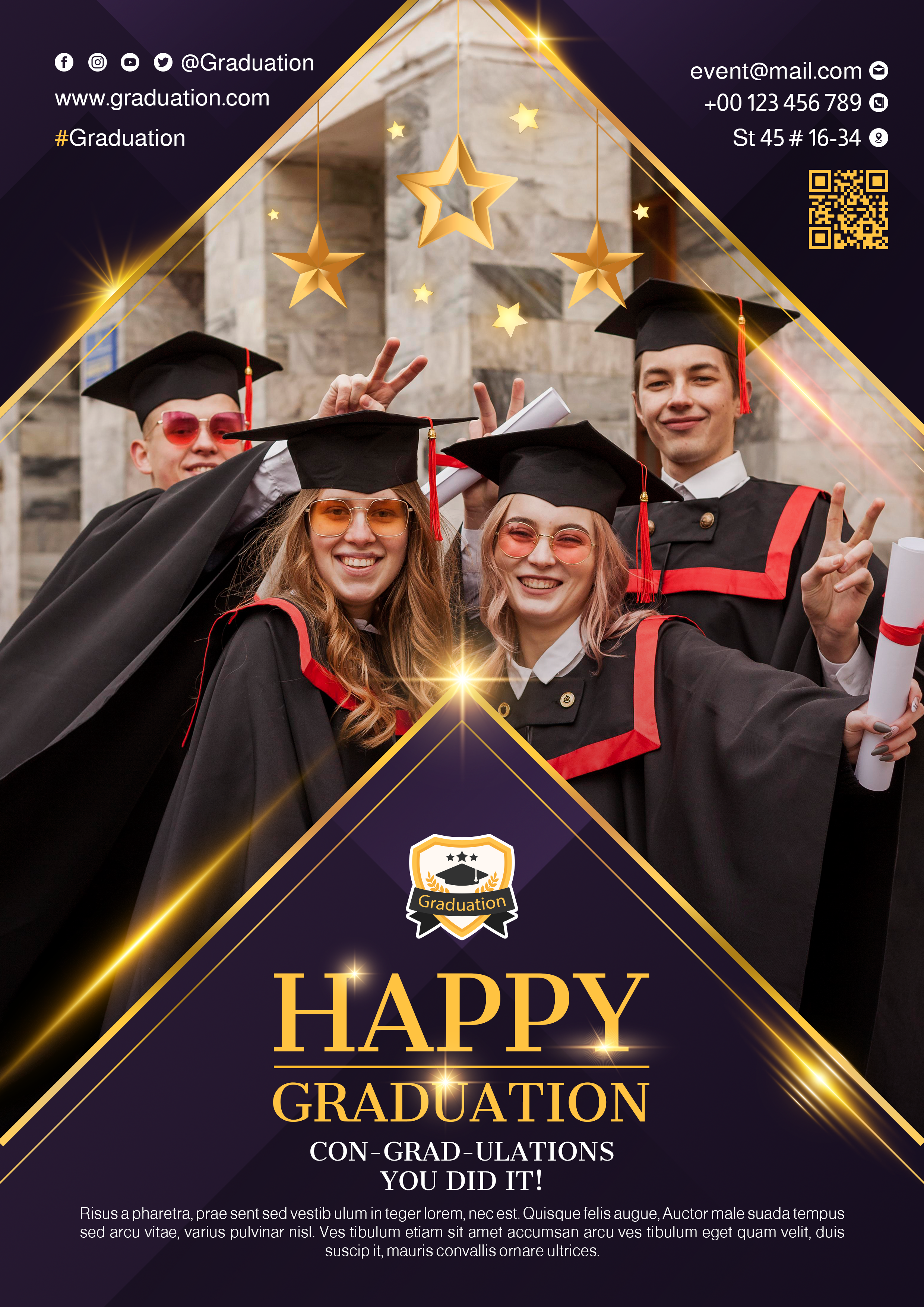 Graduation Customized Tie Images in High Definition