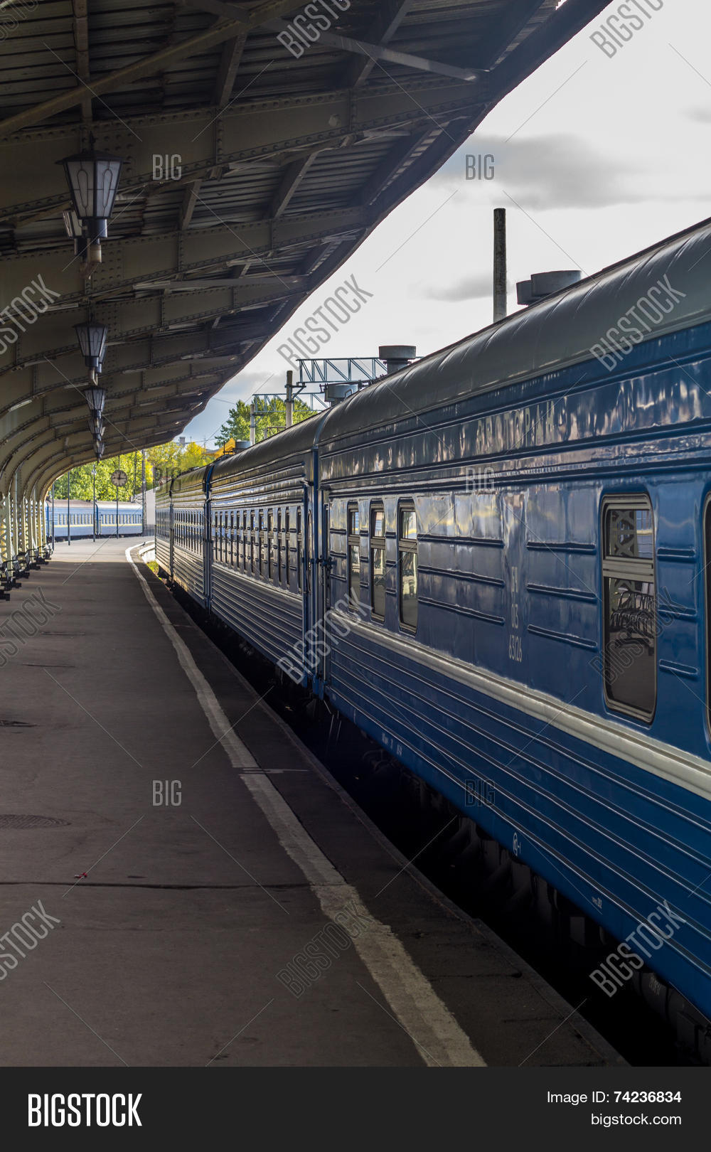 Title: The Majestic Charm of Railway Ties in a Blue Shade