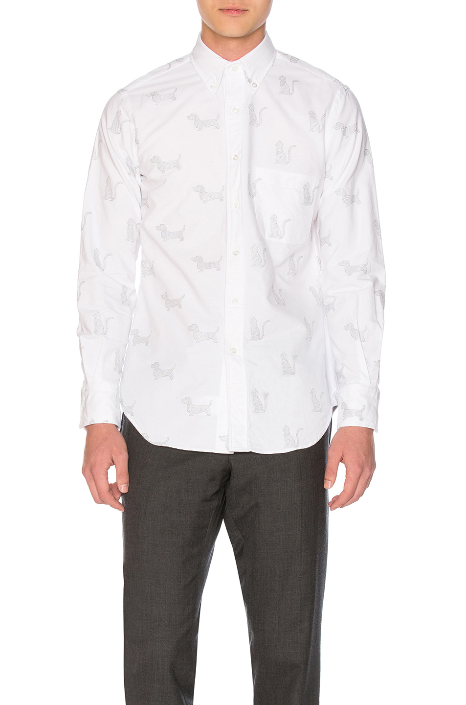 Title: Embracing Style and Comfort: Large-Size White Button-Down Shirts with Tie Knot Patterns