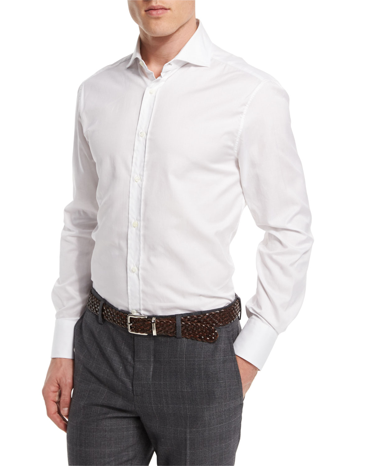 Title: The Stylish and Refined Look of Mens White Collar Shirt with Pocket Square Pairing