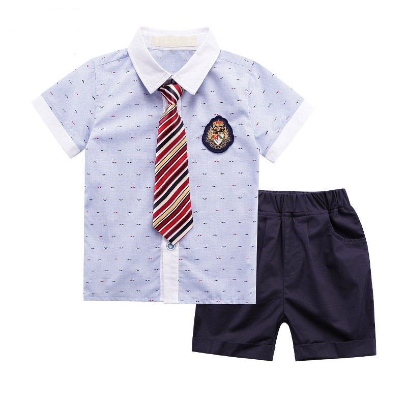 Title: The Best Summer Kindergarten School Uniform with Ribbon Belt for Children