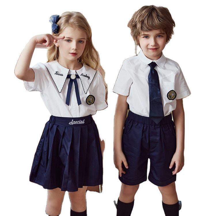 Title: The Best Summer Kindergarten School Uniform with Ribbon Belt for Children