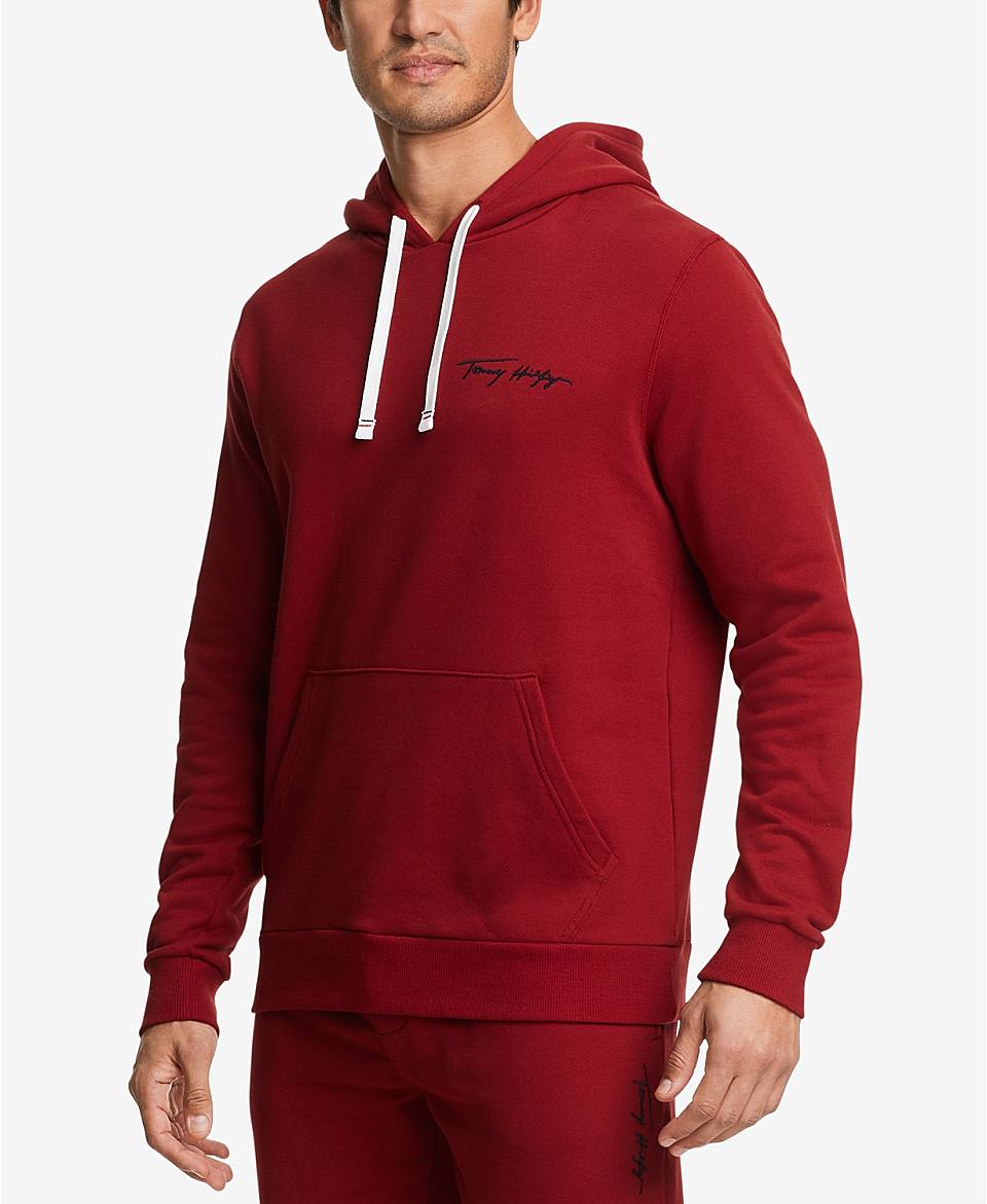 Title: The Unique Style of Red Hoodie with Tie