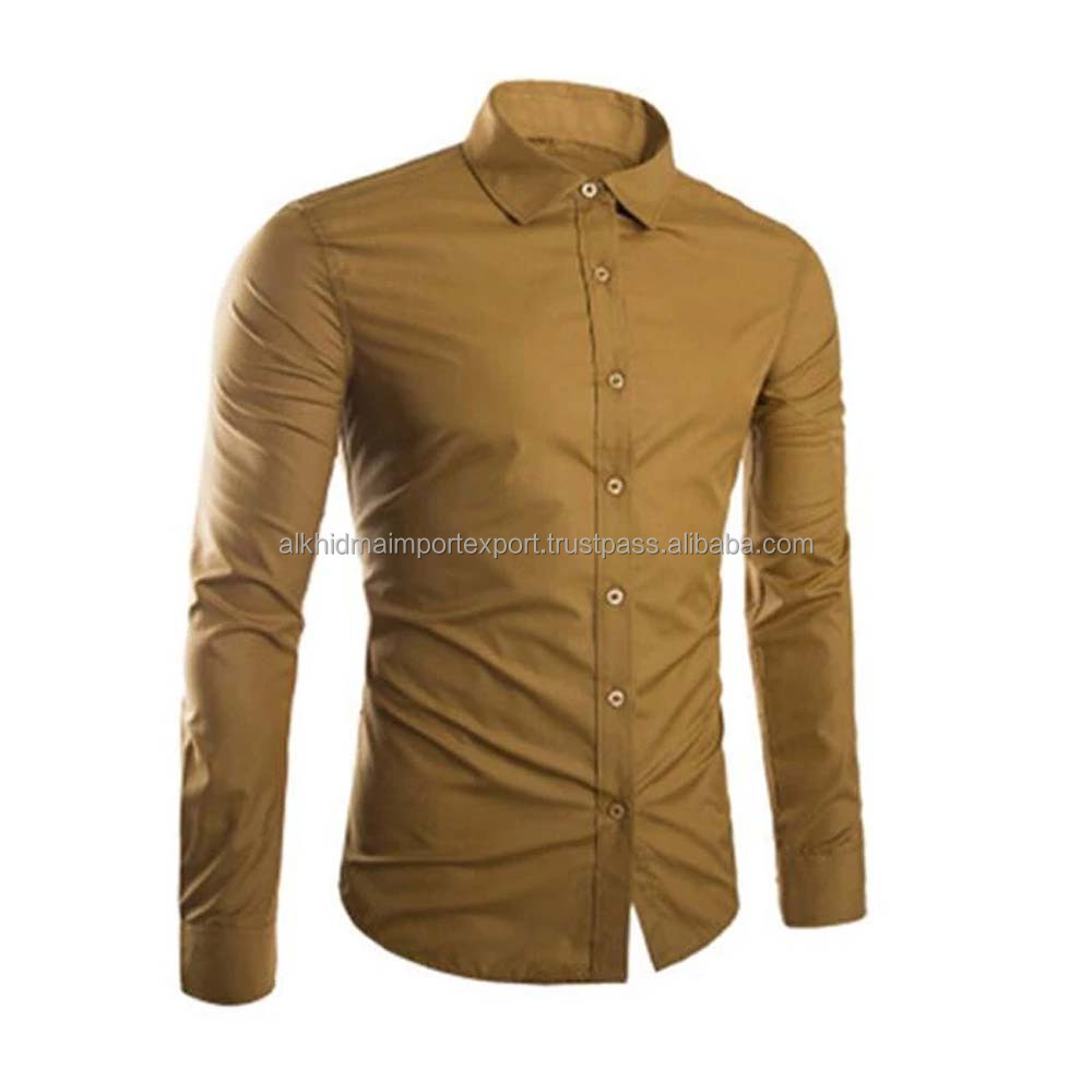 Mens Stylish Tan Shirt with Tie Recommendation