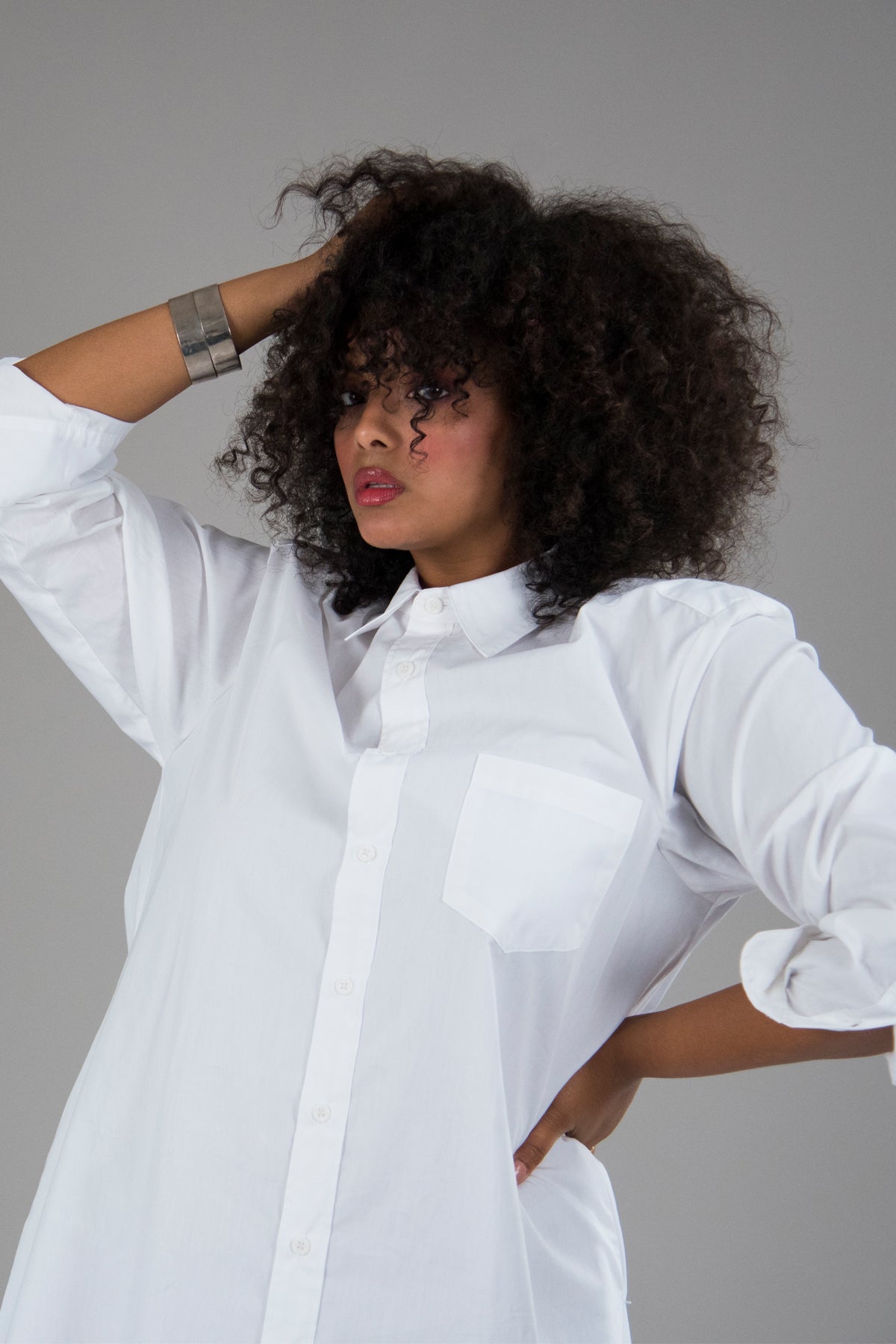 Womens White Shirt with Tie Styles Graphic