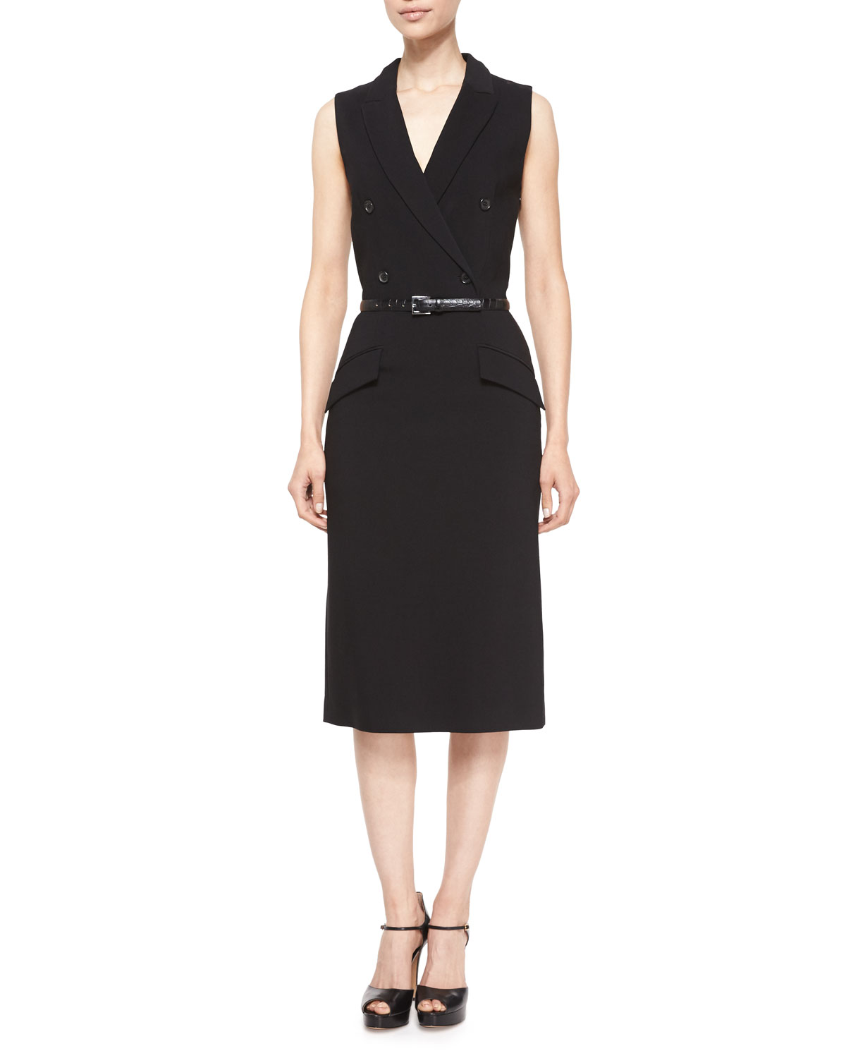 Title: Womens Suit-Style Dress with Tie Recommendation