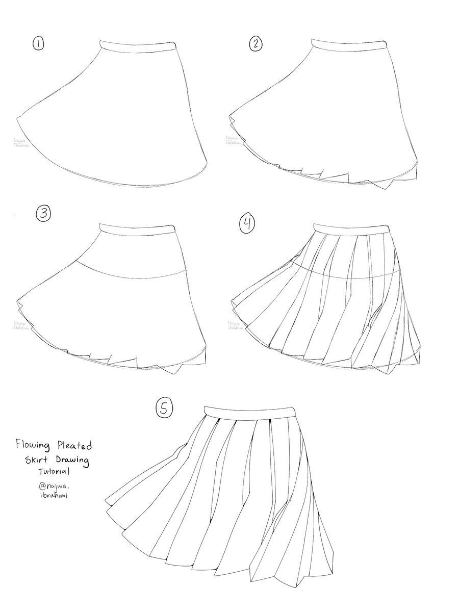 Title: How to Draw a Skirt with a Tie Pattern