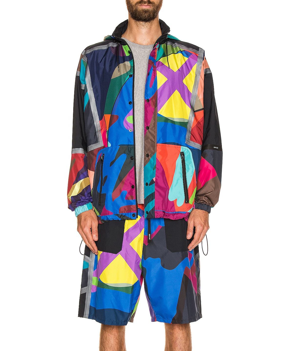 Title: Colorful Tie-Dye Mens Zipper Style Fashion