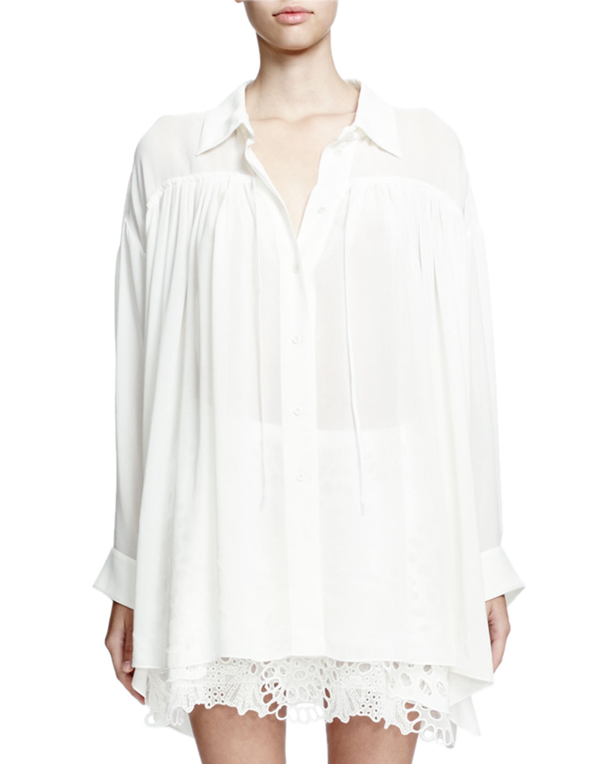 Title: Embracing the Elegance of White Tie Collar Blouses for Plus-Size Women