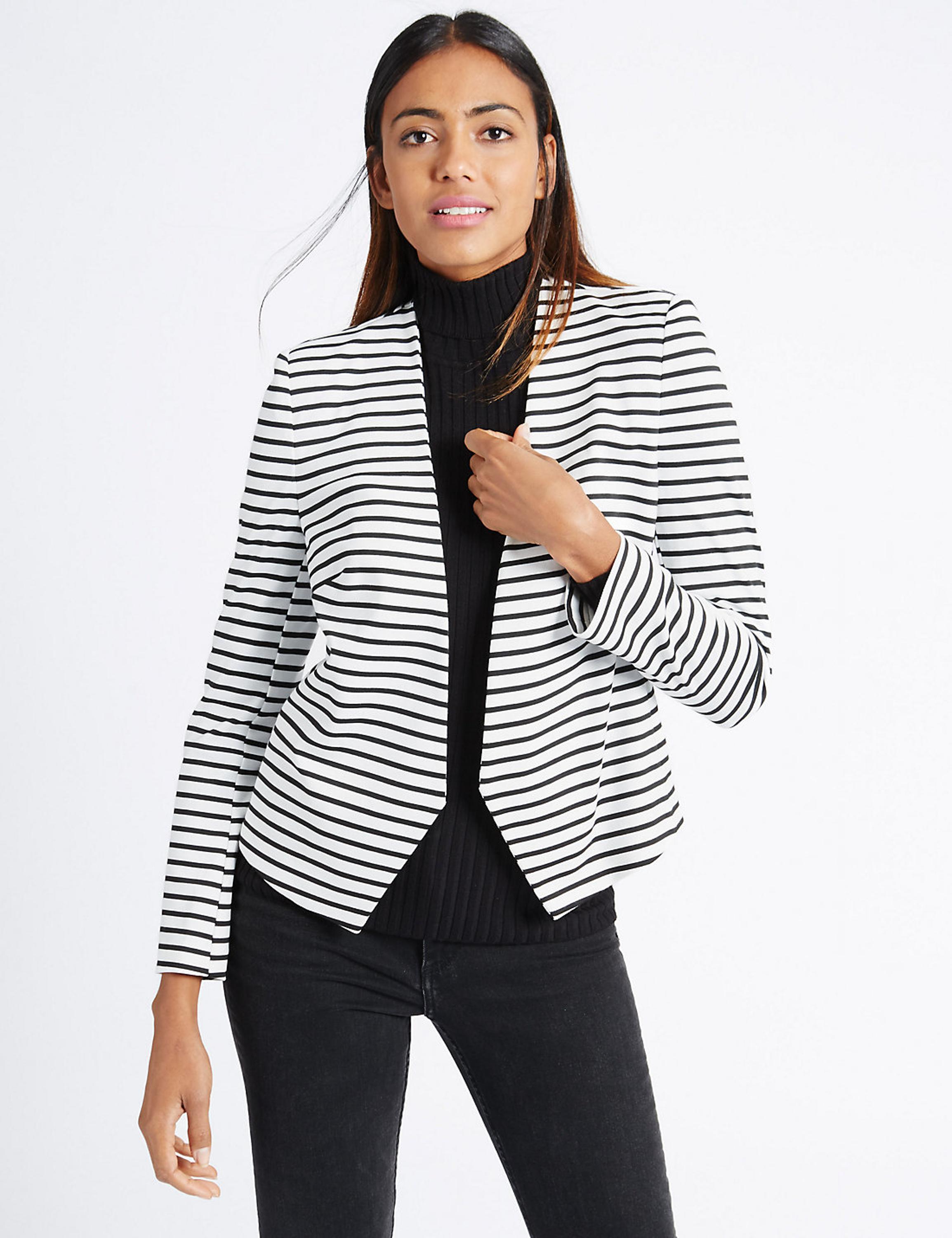 Title: The Fashion of Womens Striped Tie-Up Zipper Blouses