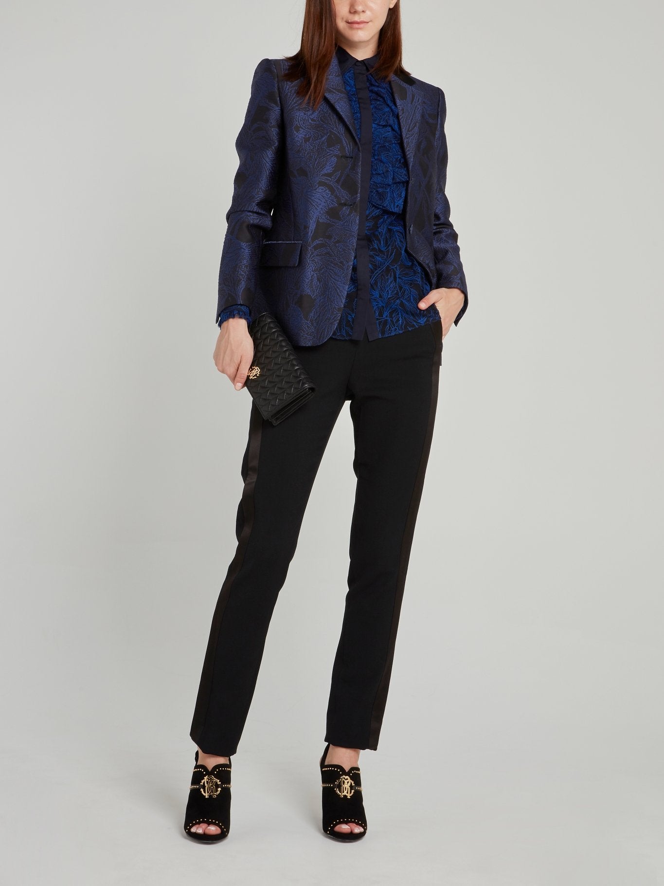 Title: Sporty Womens Navy Tie Jacket