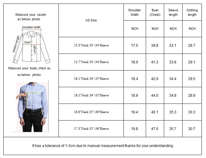 Title: Mens Tie and Shawl Recommendation Chart