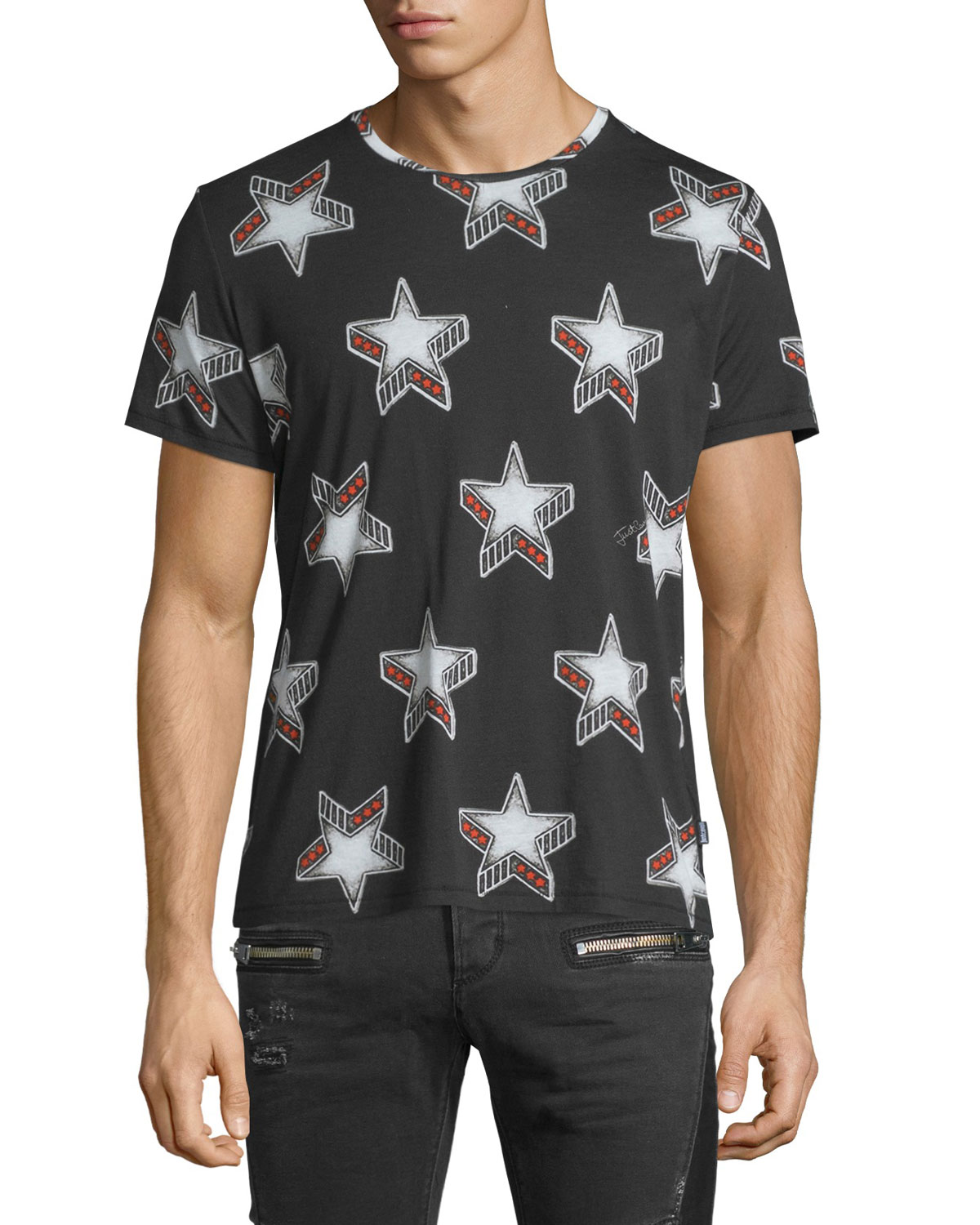 Title: The Brand of Stars Same-Style Tie T-Shirt