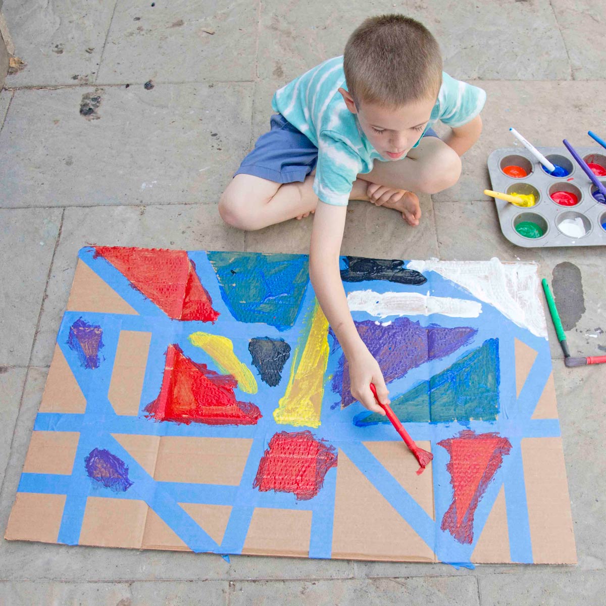 Childrens Tie Painting: A Creative and Educational Craft