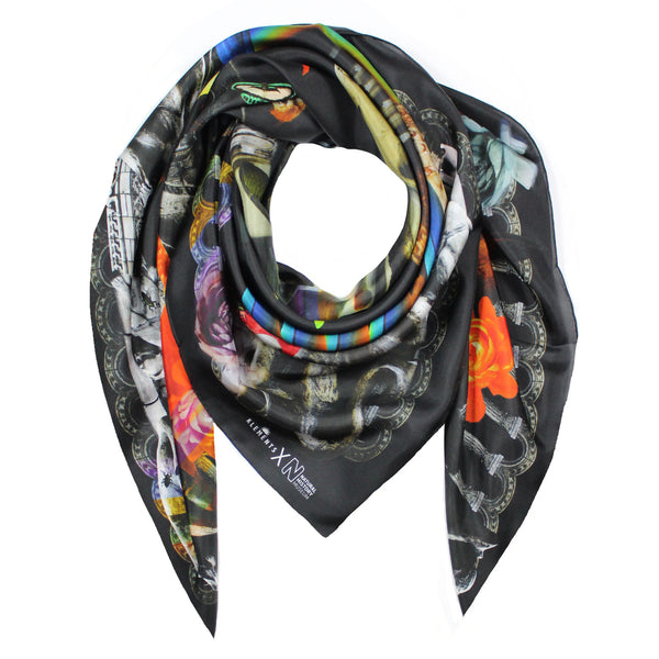 The Unique Charm of a Small Tie Knotted Silk Scarf