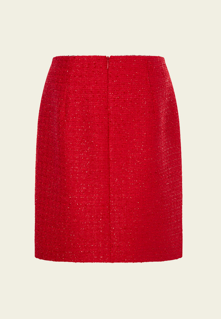 The Unique Charm of a Red Plaid Mini Skirt with a Tie