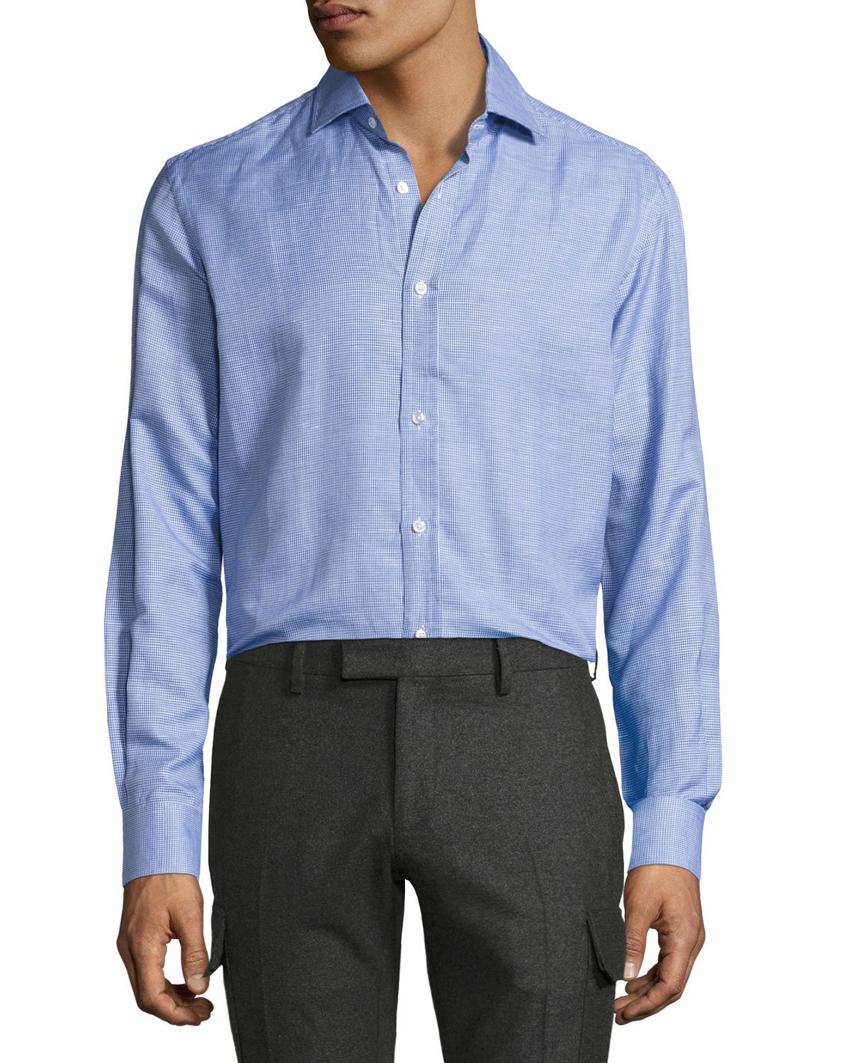 The Unique Charm of a Blue Short-Sleeve Shirt with a Tie