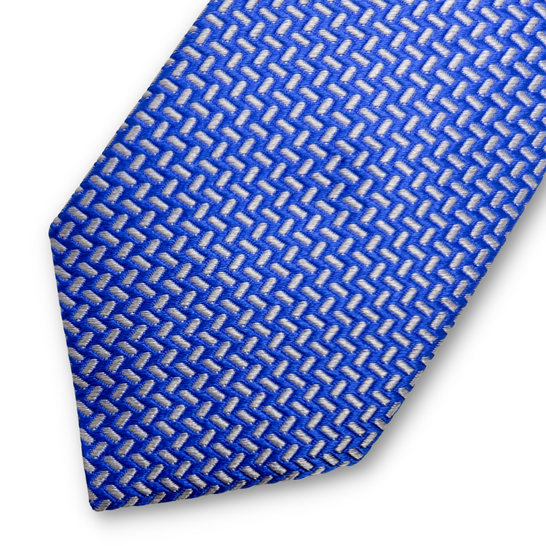 A Deep Blue Gold-Thread Tie