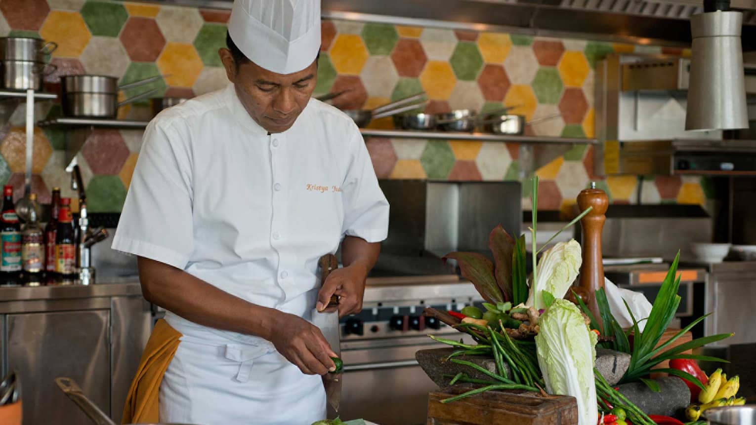 The Unique Charm of a Flower-Tie Chef