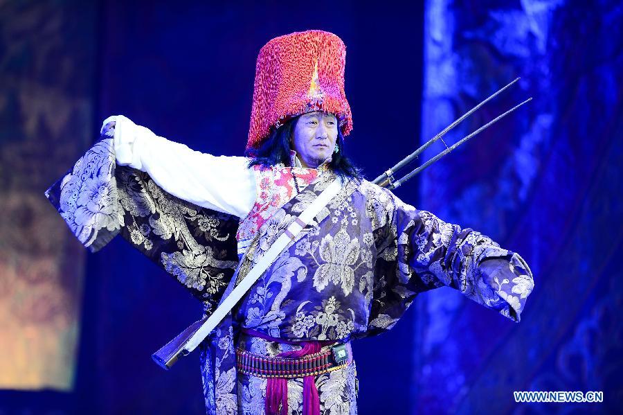 The Unique Charm of a Tibetan Blue Suit with a Red Tie