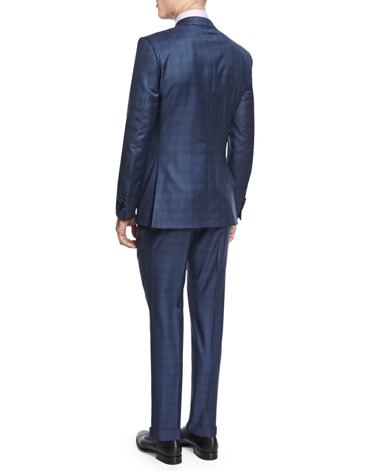 The Unique Charm of Blue Plaid Suit with Tie Brand