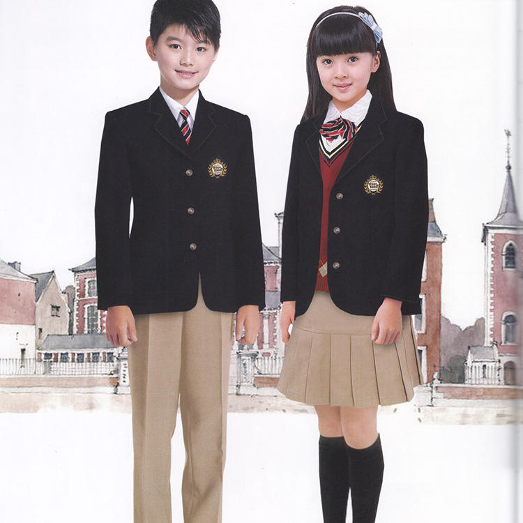 Chinese School Uniform Brands with Belt and Tie