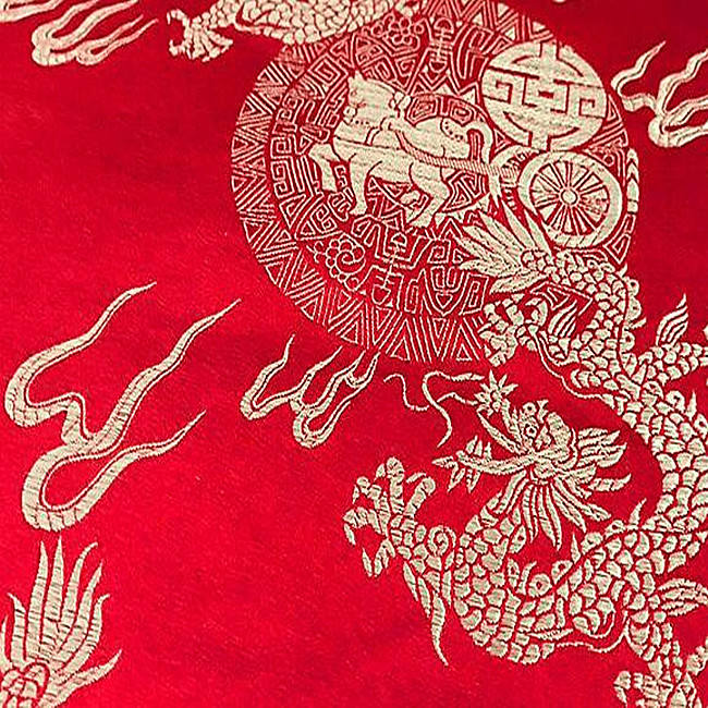 The Red Dragon Pattern on a Tie